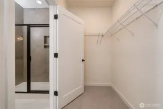 Primary Shower & Walk-in Closet - Pics are of a different 2014 plan. Features and colors may differ.