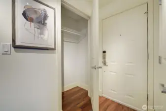 A large storage closet is located off the entry.