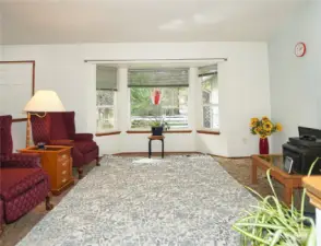 Living room with Bay window