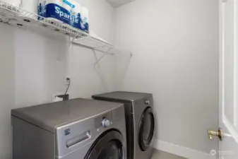 Full sized washer and dryer stays!