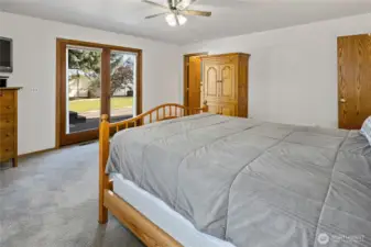 Primary bedroom and bathroom