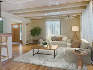 Virtually Staged Living Room