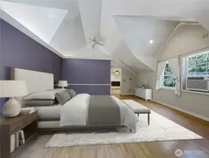 Virtually Staged Primary Bedroom