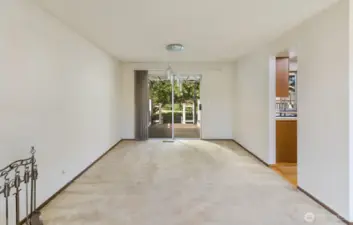 Dining Room and slider to back deck