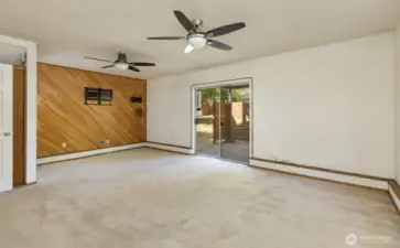 Family room on lower level