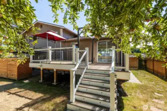 Trex deck with covered awnings