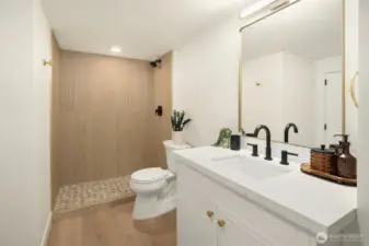 Large Spa Inspired Lower Level Bathroom w/Walkin Shower