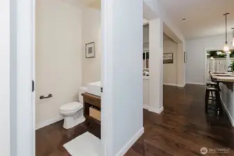 downstairs powder room