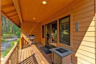 Seamless indoor-outdoor living with access to the deck.