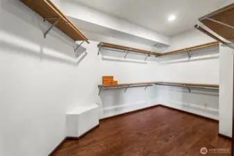 Master walk-in closet