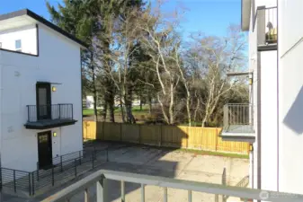 VIEW FROM THE SECOND FLOOR BALCONY TO DAMON ROAD! YOU CAN WALK OUT YOUR UNIT TO THE PACIFIC OCEAN JUST TWO BLOCKS AWAY FOR MILES OF BEACH COMBING!