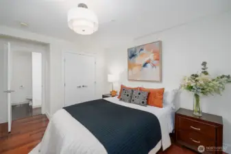 Wake up in your peaceful bedroom retreat with direct access to your private balcony.