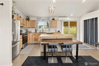 Kitchen with stainless steel appliances!