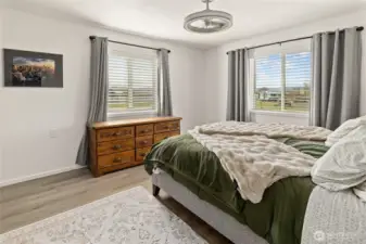 Primary bedroom looking front bedroom door.