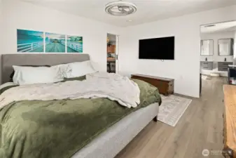 Primary Bedroom, corner view.