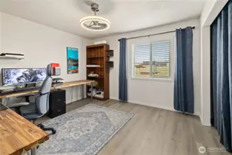 Bedroom #3, that is used as a large office