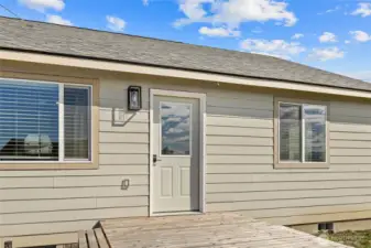 Front door and deck!