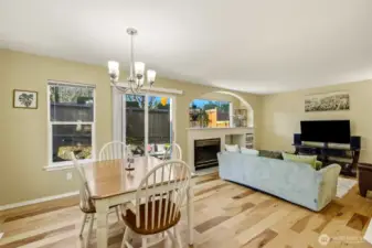 Sliding glass door to backyard.