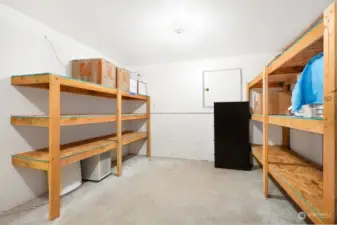 Storage room in basement.