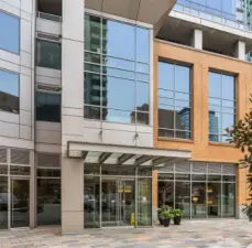 Views of the secured Washington Square Tower entrance. This unit is located in Tower 2.