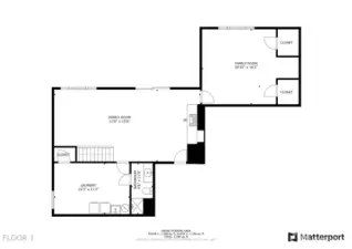 downstairs floor plan - the 2nd family room - is a huge bedroom