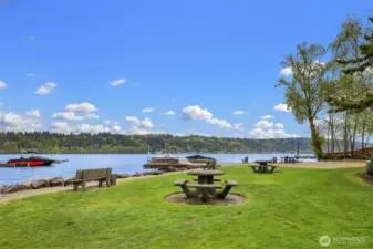 Picnic area on the lake