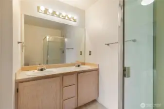 Primary bath with double sink!