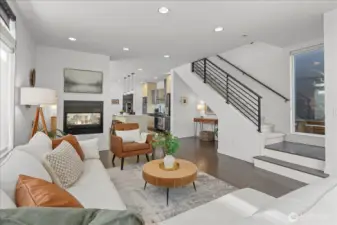 Cozy fireplace