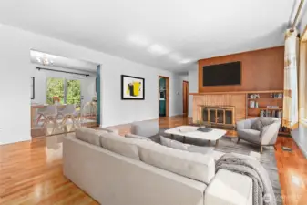 Virtual staged upstairs living room