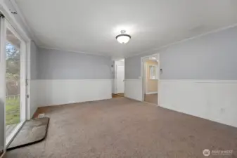 Mini Split, new carpet and deck off living room