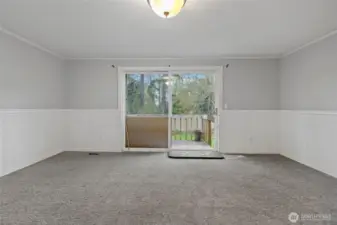 Mini Split, new carpet and deck off living room