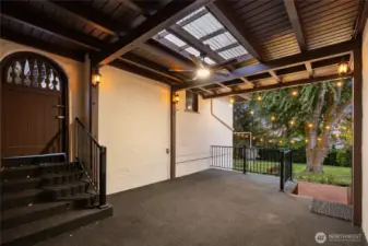 Protected from the elements this is the perfect outdoor entertaining area