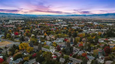 Close proximity to downtown + fair grounds & CWU