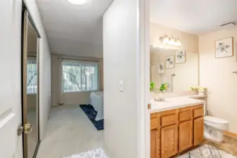 Primary bedroom with ensuite bath.