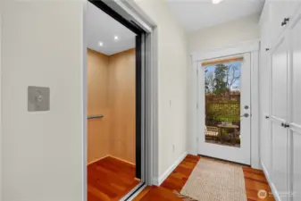 Elevator on the main floor.