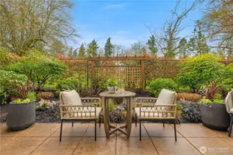 Beautiful backyard that backs to the Broadmoor Golf Club.