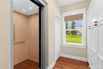 Elevator access into the primary bedroom.