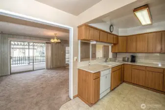 Kitchen view to back deck