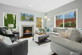 Perfect space for gatherings. relaxing, or quiet reflection.