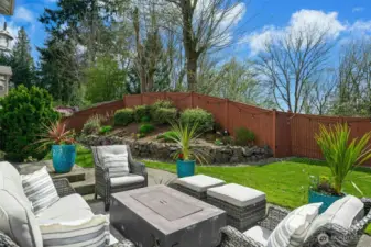 Patio off of kitchen. Perfect place for the grill.