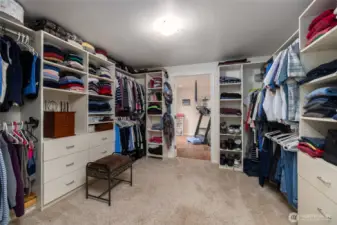 Custom-built closet, fit for a queen - and a king!