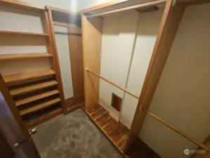 Huge walk-in closet in the main bedroom.