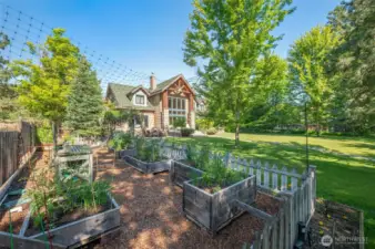 Picket fenced organic garden