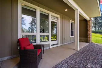 Covered patio, lower level
