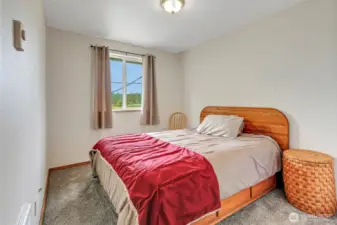Additional (3rd) bedroom offers brand-new carpeting and generous closet space, providing a comfortable and adaptable area for work, hobbies, or overnight guests.