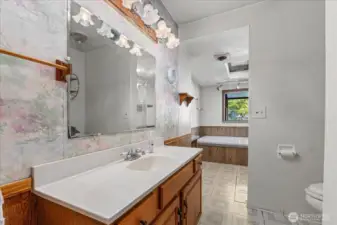 Full sized bathroom.