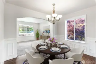 Dining area Virtual Staging