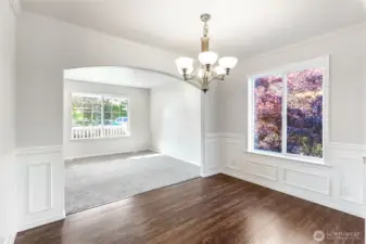 Dining area looking at formal living room