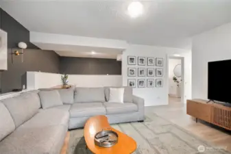 Huge downstairs media room.