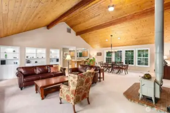 Cozy, wood burning stove for frosty nights